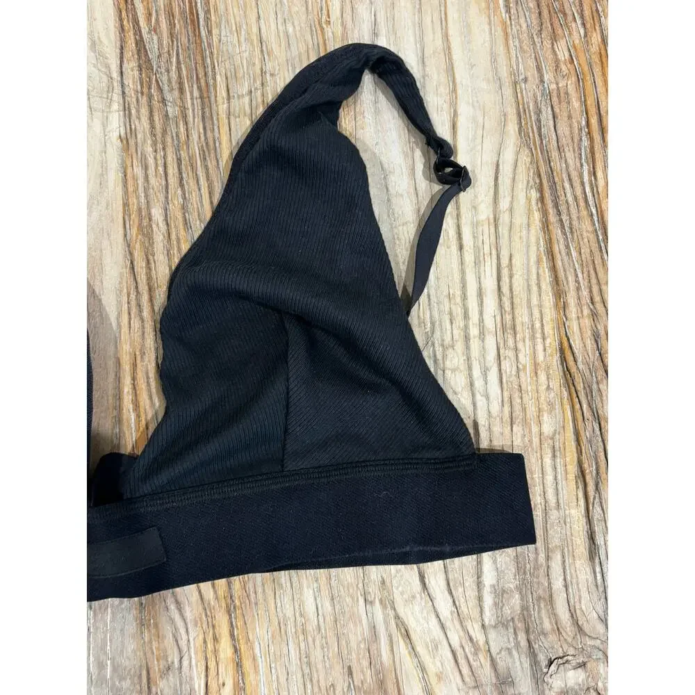 Skims Cotton Rib PLUNGE BRALETTE NWT Black Size 2x - Picture 5 of 8